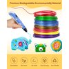 24 Colors 3D Pen PLA Filament Refills, 1.75mm Premium Printing Filament for 3D Printer/3D Pen, Each Color 10 Feet, Total 240 feet, with 2 Finger Caps by Vomika (24)
