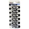 Scunci Countour, Snap Hair Clips, Black - 12 Count