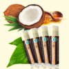 USDA Organic Lip Balm 4-Pack by Earth's Daughter - Creamy Coconut Flavor, Beeswax, Coconut Oil, Vitamin E - Best Lip Repair Chapstick for Dry Cracked Lips