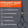WAJEES Beard Scissors for Men A Complete Set of Grooming Scissors Men, 1 Mustache Comb, & 1 Beard Grooming Comb in a Carrying Pouch Perfect Mustache Scissors, Men’s Facial Hair Scissors