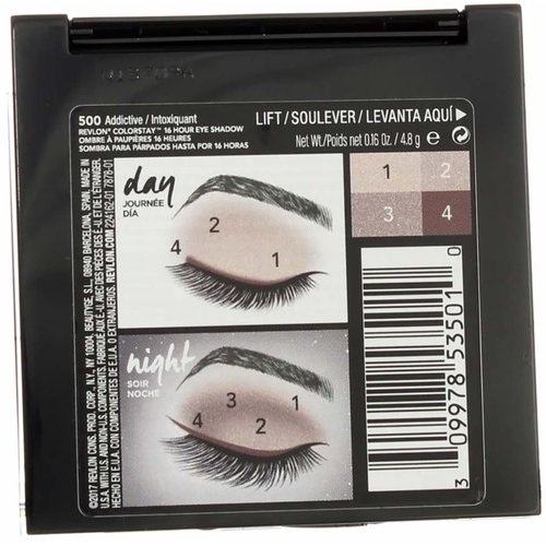 Revlon ColorStay 16 Hour Eye Shadow, Addictive [500] 0.16 oz (Pack of 6)