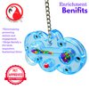 Bonka Bird Toys Small Wave (5" x 6") Parrot Rattle Puzzle Cage Toy, Bullet Proof Plastic, Amazon, African Grey, Eclectus, and Similar