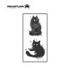 INKARTLINK Semi Permanent Tattoos, realistic cat tattoos, temporary tattoos, adult art designs, party favors, waterproof, no adhesive, no reflective, lasts 1-2 weeks (Cute Black Cat)
