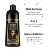 Chestnut Brown Hair Dye Shampoo 3 in 1, Instant Brown Hair Color Shampoo for Men & Women, Herbal Brown Hair Shampoo Brown Shampoo Colors Hair in Minutes 17.6 FL OZ