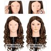 MYSWEETY Mannequin Head with Human Hair, 80% Real Hair 26'' Makeup Hairdressing Practice Training Head, Cosmetology Manikin Doll Head for Hair Styling with Clamp Holder and Tools