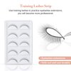 50 Pairs Practice Eyelashes Training Lashes Self-adhesive Practice Lashes Eyelash Strips for Training Eyelash Extension Makeup Beginners Beauty Salon