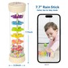 GRESEESM Rain Stick, 7.7” Wooden Rainmaker Montessori Toys for Baby 6-12 Months, Baby Rattle Sensory Development Toys, Infant Musical Toys for Newborn Boys Girls 1 Year Old Toddlers