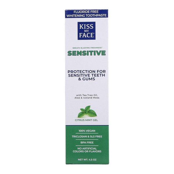 Kiss My Face Fluoride Free Sensitive Toothpaste 4.5 oz (Pack of 2)