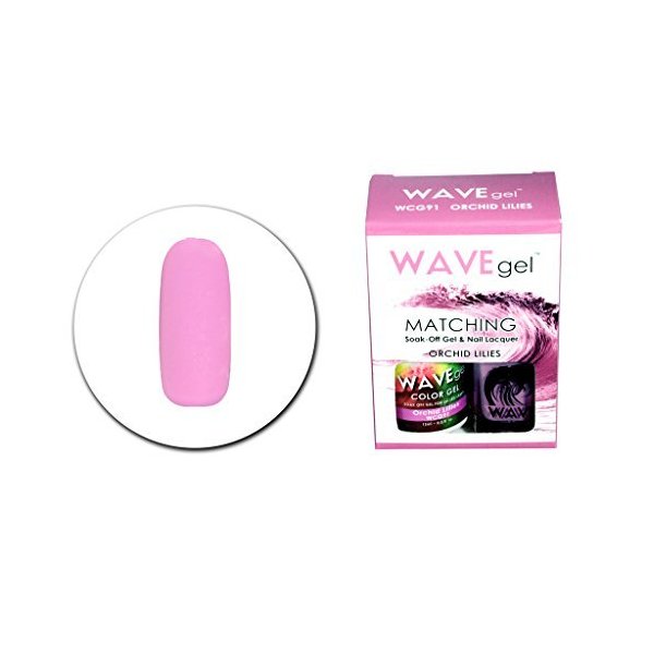 WAVEGEL Soak-0ff Gel & Nail Lacquer Matching Duo Set - Orchid Lilies - WCG91-91 I 0.5 Oz