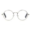 EYE ZOOM Metal Frame Round Reading Glasses with Spring Hinge (Silver, 2.50 Strength)