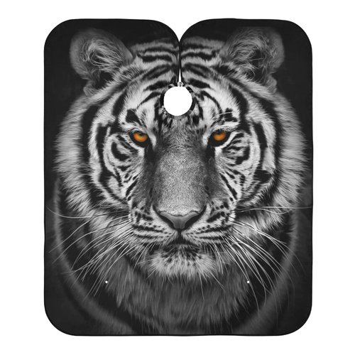 ALAZA Vintage Tiger Barber Cape for Men Women, Waterproof Haircut Apron Beard Shaving Bib Hair Cutting Cloth 55 x 65 Inch