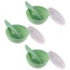 lasenersm 3 Sets Plastic Facial Mask Mixing Bowl with Plastic Spatula and Lid Facemask Bowl Mud Mask Mixing Bowl DIY Skin Care Mixing Tool Kit for Lady Women Home Beauty Salon Use, Green