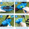 focopot Bike Chain Cleaner Kit Including Chain Oil Lubricant,Bike Chain Degreaser,Chain Scrubber and Bicycle Cleaning Brush Tools for Mountain/MT/Road/BMX Bike