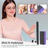SKYPIA 4 Pack Black Nail File 100/180 Grit and Purple 3 Sided Buffer Block Set