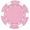 DA VINCI 50 Clay Composite Dice Striped 11.5 gram Poker Chips, Pink