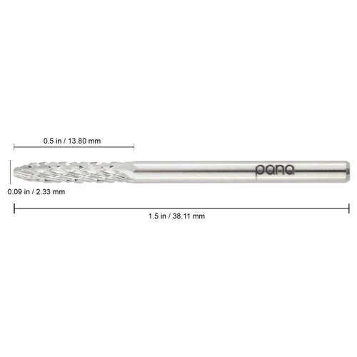 Pana 3/32" Under Nail Cleaner Safety Nail Carbide Bit - For Electric Dremel Drill Machine (Coarse, Silver)