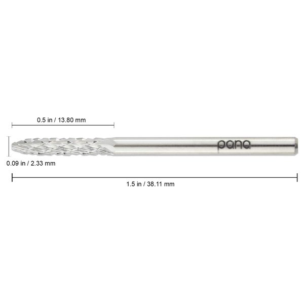 Pana 3/32" Under Nail Cleaner Safety Nail Carbide Bit - For Electric Dremel Drill Machine (Coarse, Silver)
