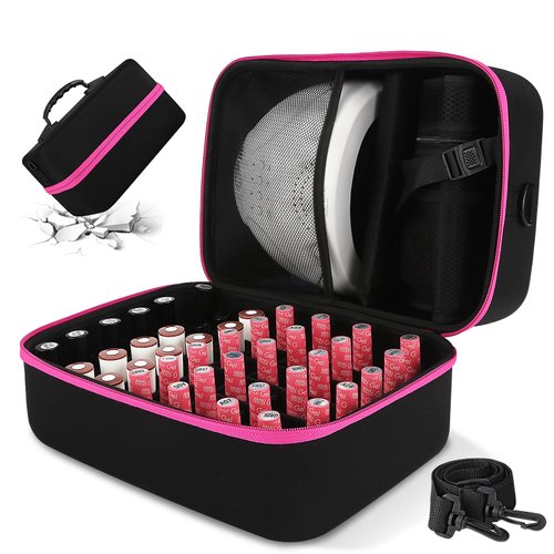 Yewltvep Nail Polish Organizer Case, Nail Polish Storage Nail Supplies Organizer Nail Bags for Nail Stuff Nail Case Organizer Nail Tool Organizer Nail Kit Organizer Case for Salon Home DIY Nail Tech