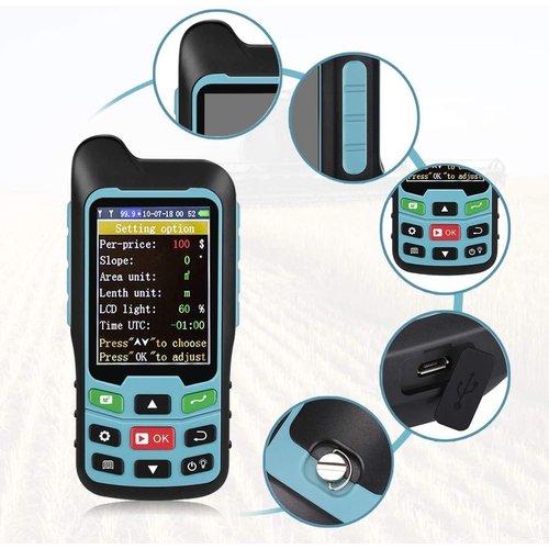 Handheld GPS Survey Equipment, BEVA GPS Land Measuring Instrument, Mini Handheld GPS Units for Mountainous Land, Slope and Flat Field