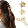 Fashey Hair Claw Clips Star Hair Claws Mini Crystal Hair Clip Strong Hold Hair Jaw Clips Hair Accessories for Women and Girls(Pack of 3)
