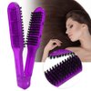 Double Sided Brush, Clamp Hair Brushes Straightener Anti-Static Styling Comb Hairdressing Tool V-Shape Hair Splint Combs Women Men Brushes for Home Barber Shop()
