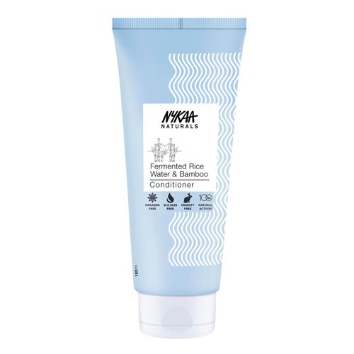 Nykaa Naturals Conditioner, Fermented Rice Water and Bamboo, 6.08 oz - Enriched with Vitamin E and Inositol - Reverses Damage - Deep Conditioner