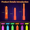 6PCS Glow in the Dark Body & Face Paint Sticks, Makeup Face Paint Kit for Kids and Adults Halloween Club, UV Black Light Birthday Party Masquerade Neon Glow Party Supplies