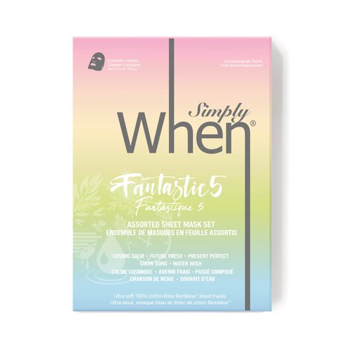When Simply Ultra-Soft Cotton Linter Facial Sheet Mask (Assorted) (5 PACK)