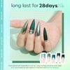 modelones Ethereal Green Gel Nail Polish Set - 6 Colors Mermaid Lagoon Gel Polish Kit Dark Green Glitter Turquoise Soak Off Gel Polish Summer Holiday Gifts Home DIY Salon for Women
