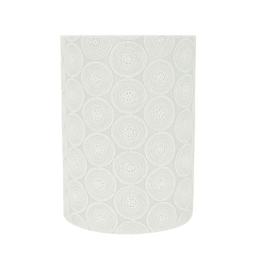 Aspen Creative 31126 Transitional Drum (Cylinder) Shaped Spider Construction Lamp Shade in White, 8" wide (8" x 8" x 11")