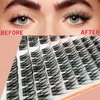 MOMOLASH Fluffy Lash Clusters Wispy 168pcs Volume Natural Soft Cluster Eyelash Extensions with Bottom Lashes D Curl Individual Matte Black Lashes 12-18mm with 5-7mm Bottom Eyelash Clusters DIY at Home