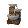 Nature's Mark 6" H Cascading Bowl and Brick LED Fountain (Adapter Included Free)