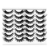 Yasnai Cat Eye Lashes False Eyelashes Fluffy Volume Lashes Wispy Fake Lashes Natural Eyelashes 14 Pairs Pack 9D