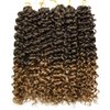 GoGo Curl Crochet hair 18inch Water Wave Crochet hair Ombre Blonde Synthetic Bohemian Crochet Braids Deep Wave Braiding hair Extensions (5Packs,1B/27)