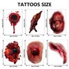 Halloween Temporary Tattoo, Bloody Wound Tattoo Stickers for Halloween Cosplay Party Scar Tattoo Masquerade Prank Prop Decorations Face Tattoo Sticker for Women Man Kids
