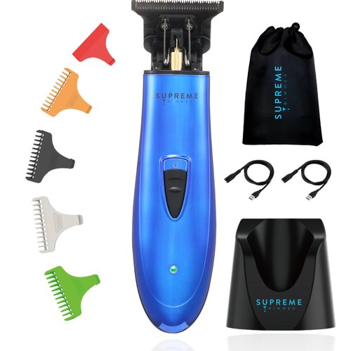 Supreme Trimmer T Shaper DLC Trimmer for Men (120 Min Run Time) Low Noise Professional Barber Trimmer for Sensitive Skin, Kids & Elderly – Men’s Cordless Beard Trimmer | ST5205 Blue