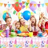 Adirasenotek 3Pcs Ice-Cream Party Tablecloths,Pink 87" Lx54 W Rectangular Plastic Table Covers,Kids' Party Disposable Tablecloths for Decoration,Birthday Party,Baby Showers
