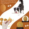 Andiker Dog Egg Toy, Make Sound 2pcs Soft Rubber Dog Squeaky Toy Interactive Puppy Toys for Small Dogs Fetch Play Soft Rubber Fake Egg Bouncy Balls Durable Natural Rubber Dog Chew Toys (Skin)