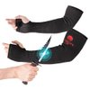 IMENORY Kevlar-Sleeves Arm Protection Sleeves with Thumb Hole, [18" Inch Long, 9"-14" Wide] Safety Arm Guard Cut, Heat Resistant Protective Mechanic Arm Sleeves for Men, Women 1Pair - Black
