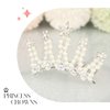 Yean Pearl Hair Comb Crystal Flower Tiara Comb Rhinestone Princess Hair Accessories Hair Piece for Women and Girls