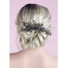 Anglacesmade Bridal Black Hair Comb Crystal Hair Crown Black Beaded Prom Party Festival Wedding Hair Accessories for Women and Girls