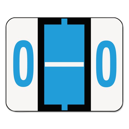 Smead 67085 A-Z Color-Coded Bar-Style End Tab Labels Letter O Blue 500/Roll