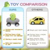 AROLO Baby Car Toys, Toddler Toy, Baby Dinosaur Car Toys, Cars Friction Powered Inertia Toy Cars with Light Music for 6+ Months Boys Girl, Baby Animal Car Toys for Birthday Gift