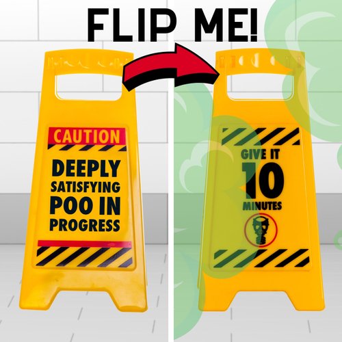 Boxer Gifts Satisfying Poo Warning Sign – Gag Gifts For Men – Funny Husband Gift – Joke Boyfriend White Elephant