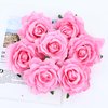inSowni 9 Pieces Decorative Pink Mexican Rose Flower Brooches Hair Clips Barrettes Wedding Party Prom Floral Alligator Duckbill Hair Pins Accessories for Women Girls