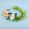 Wiwpar Boho Flower Wreath Headpiece for Maternity Birthday Bridal Green Leaf Bohemian Headpiece Halo Wreath Fairy Flower Christmas Headband for Women Girls (Style4)