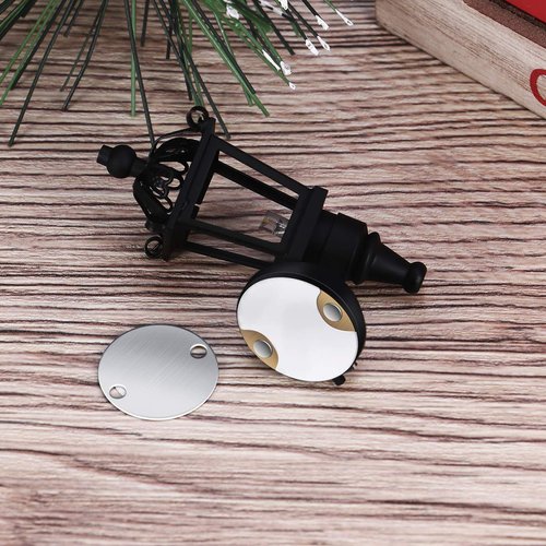 Leorx Vintage DIY Dollhouse 1 12 Dollhouse Miniature LED Wall Light Lamp (Black)