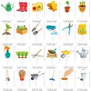 48Pcs Gardening Tool Cupcake Toppers Garden Birthday Party Decorations Garden Tool Theme Summer Party Dessert Cupcake Decorations for Spring Theme Birthday Party Baby Shower Supplies
