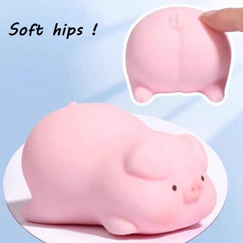 Squishy Pig Toy Gifts for Kids Squishies Anxiety Stress Relief Autism Disorders Funny Piggy Sensory Stress Toy for Girl Boy Women Girlfriend Birthday Party Favors