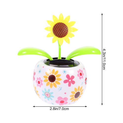 2Pcs Sunflower Solar Dancing Flower Solar Dancing Solar Toys,Solar Powered Swinging Animated Dancer Toy Office Desk Car Decoration for Car,Funny Ornaments Learning and Education